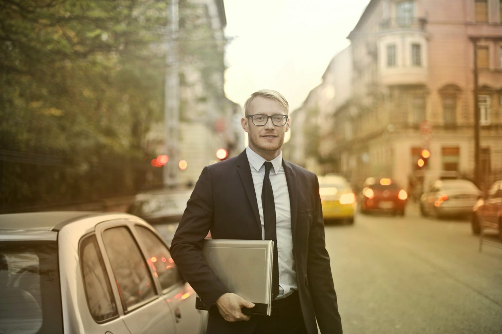 man holding briefcase